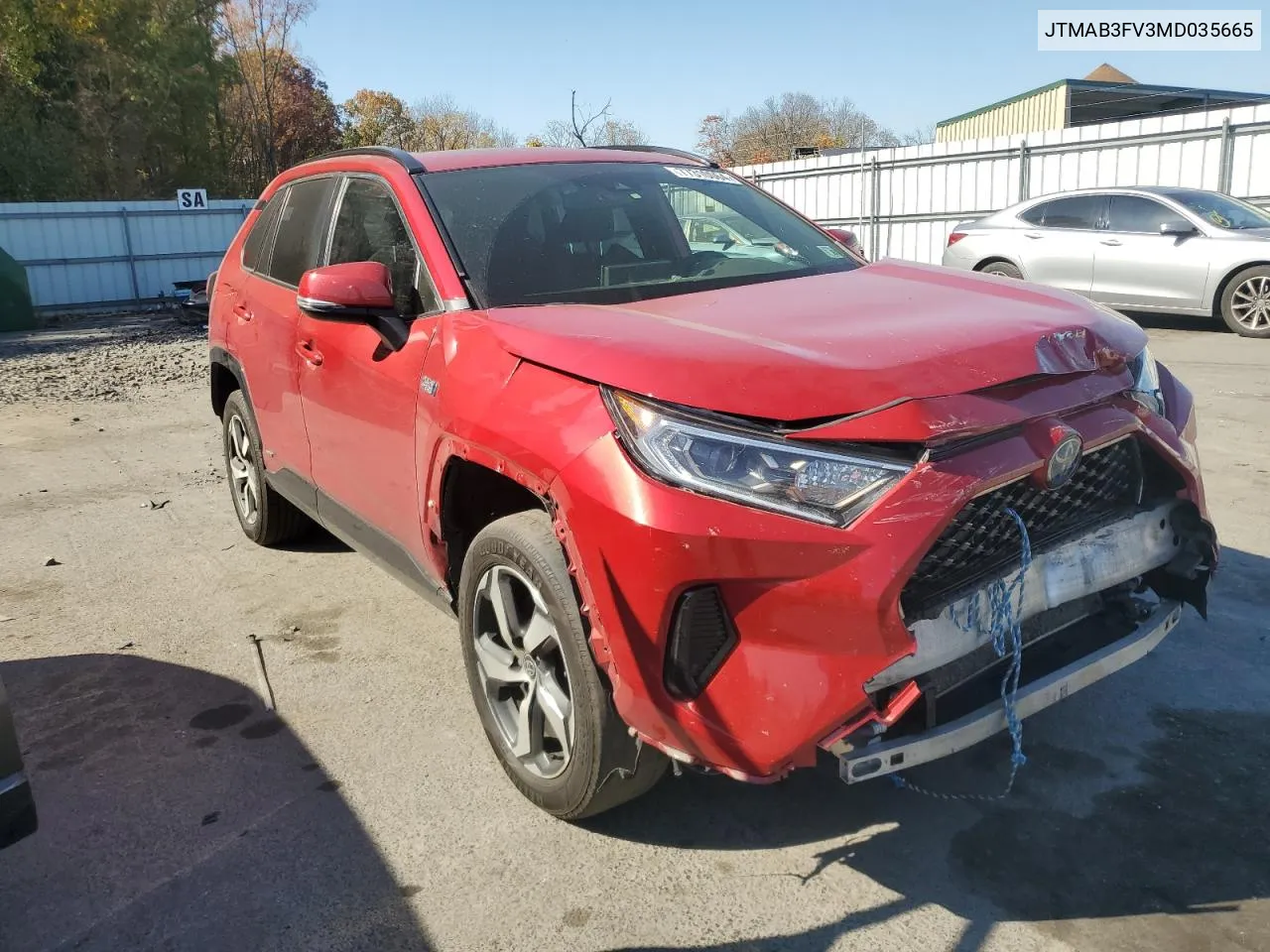 2021 Toyota Rav4 Prime Se VIN: JTMAB3FV3MD035665 Lot: 77310064