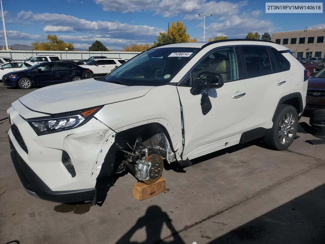 2021 Toyota Rav4 Limited VIN: 2T3N1RFV1MW140618 Lot: 77456614