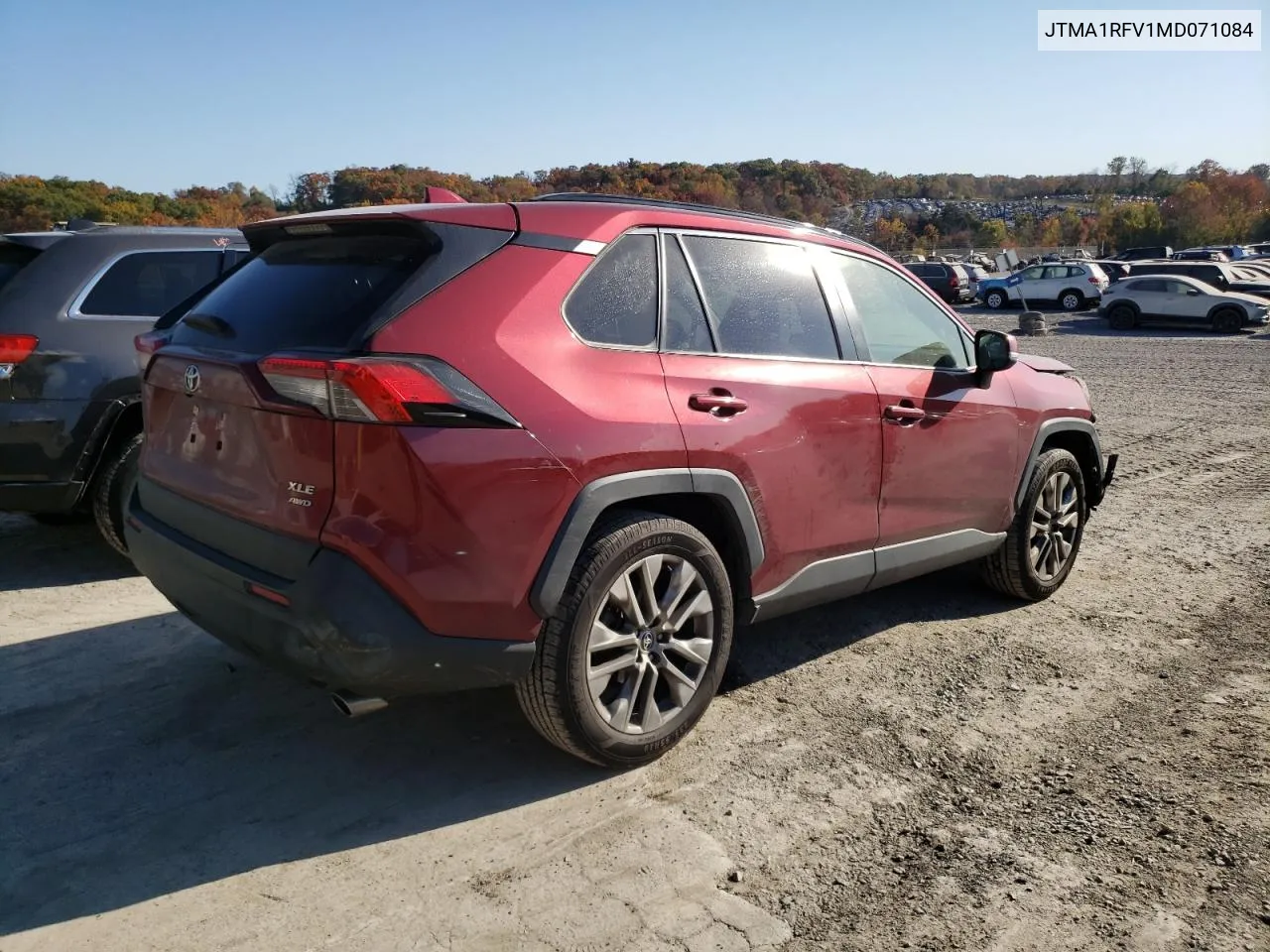 2021 Toyota Rav4 Xle Premium VIN: JTMA1RFV1MD071084 Lot: 77459874