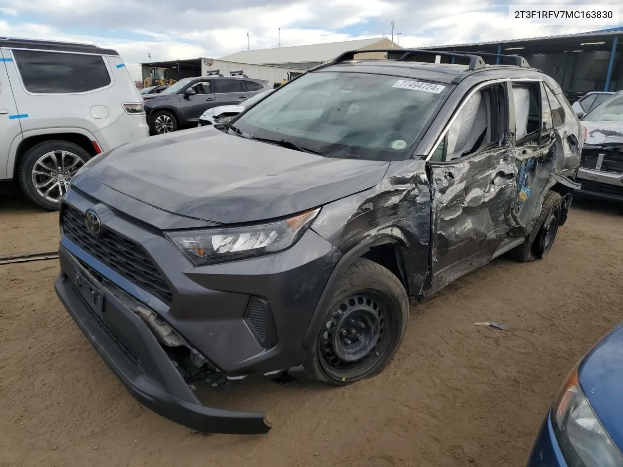 2021 Toyota Rav4 Le VIN: 2T3F1RFV7MC163830 Lot: 77494724