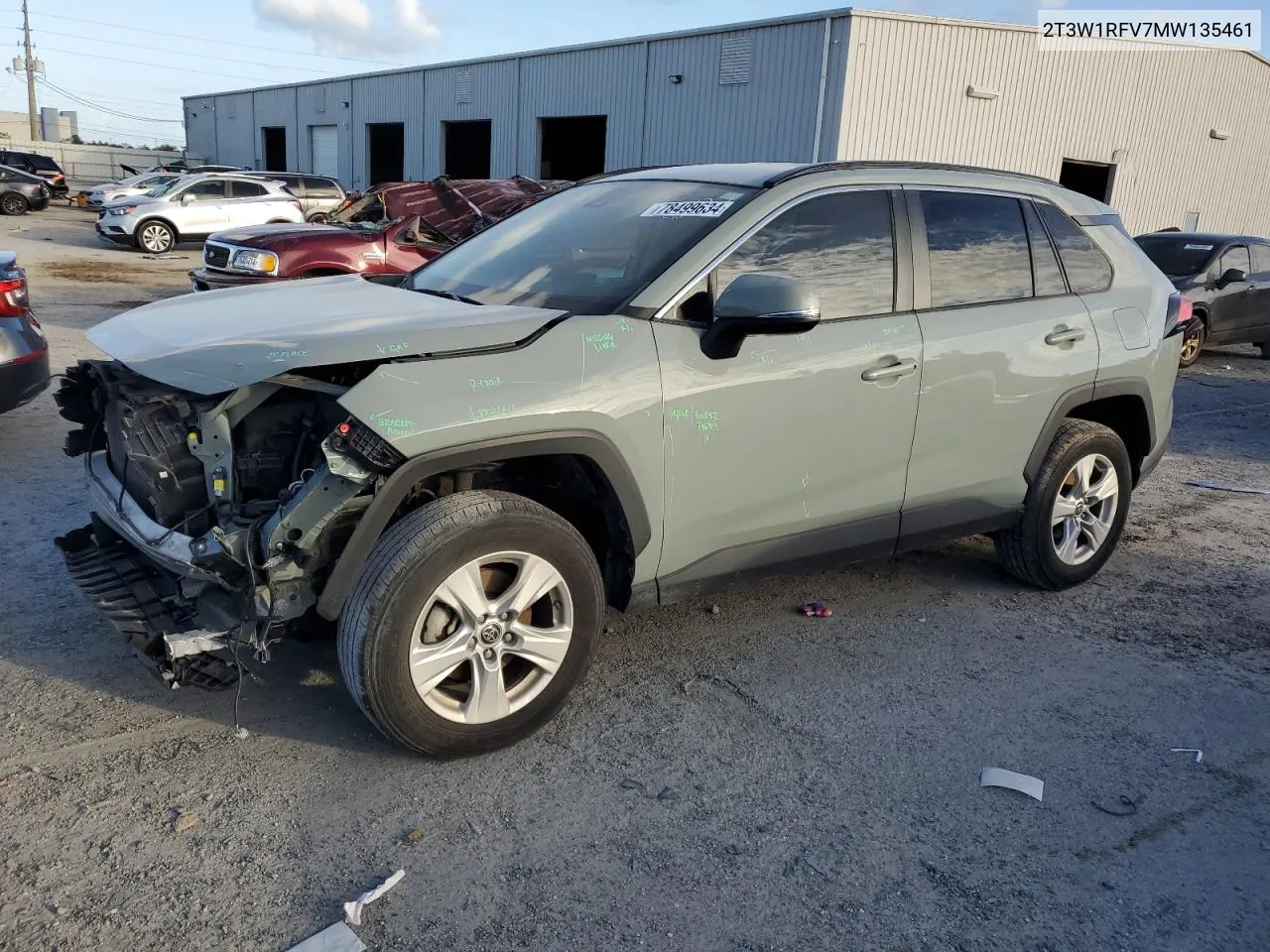 2021 Toyota Rav4 Xle VIN: 2T3W1RFV7MW135461 Lot: 78499634