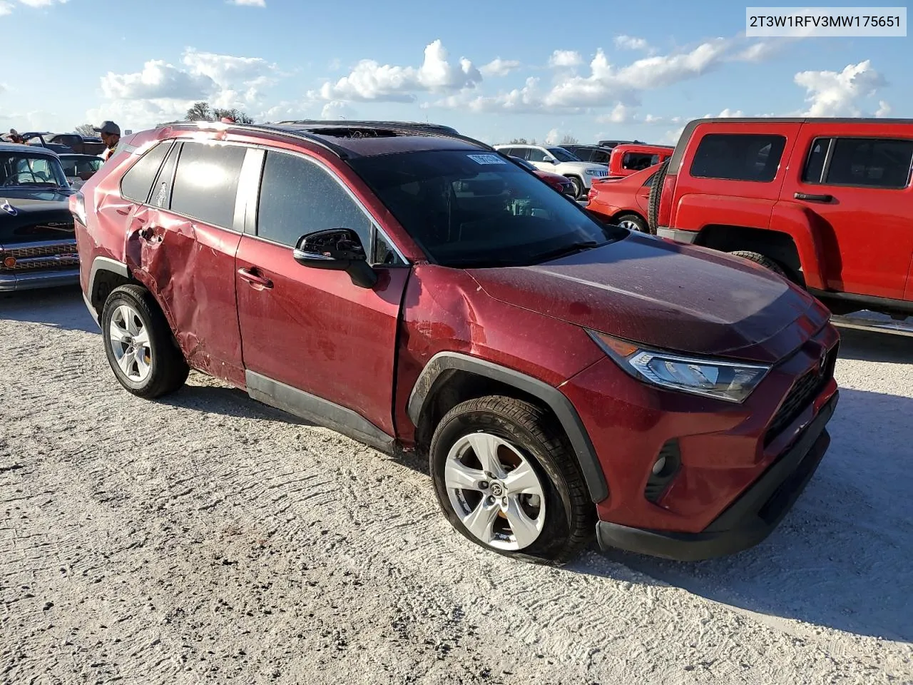 2021 Toyota Rav4 Xle VIN: 2T3W1RFV3MW175651 Lot: 78613104