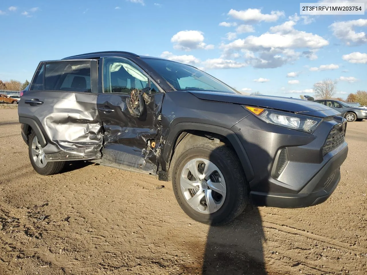 2021 Toyota Rav4 Le VIN: 2T3F1RFV1MW203754 Lot: 79630414