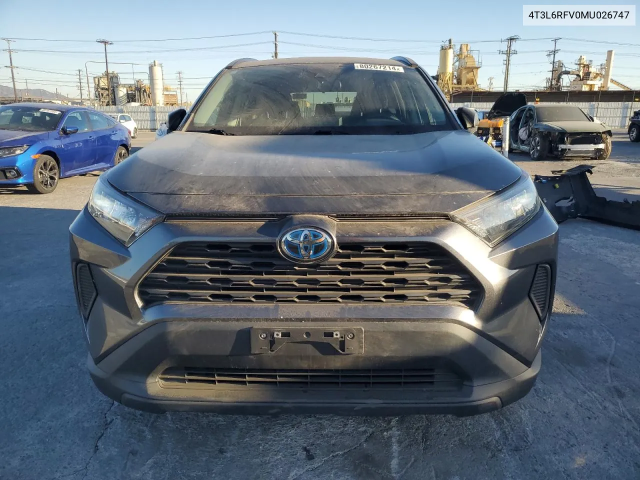 2021 Toyota Rav4 Le VIN: 4T3L6RFV0MU026747 Lot: 80267214