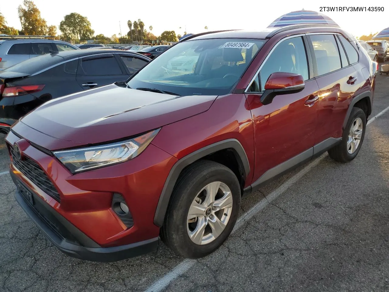 2021 Toyota Rav4 Xle VIN: 2T3W1RFV3MW143590 Lot: 80497984