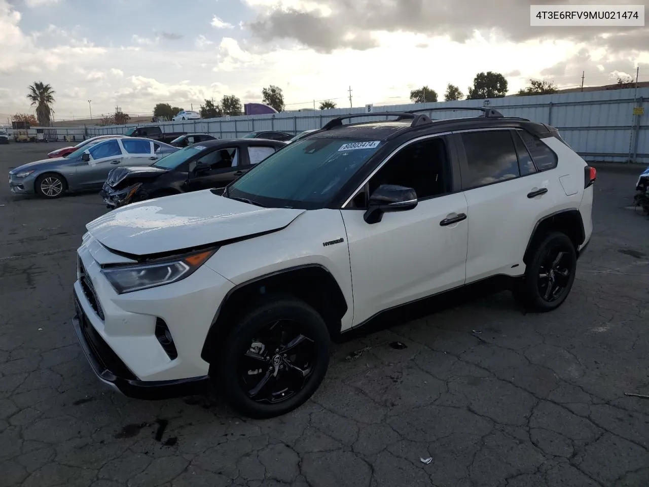 2021 Toyota Rav4 Xse VIN: 4T3E6RFV9MU021474 Lot: 80803474