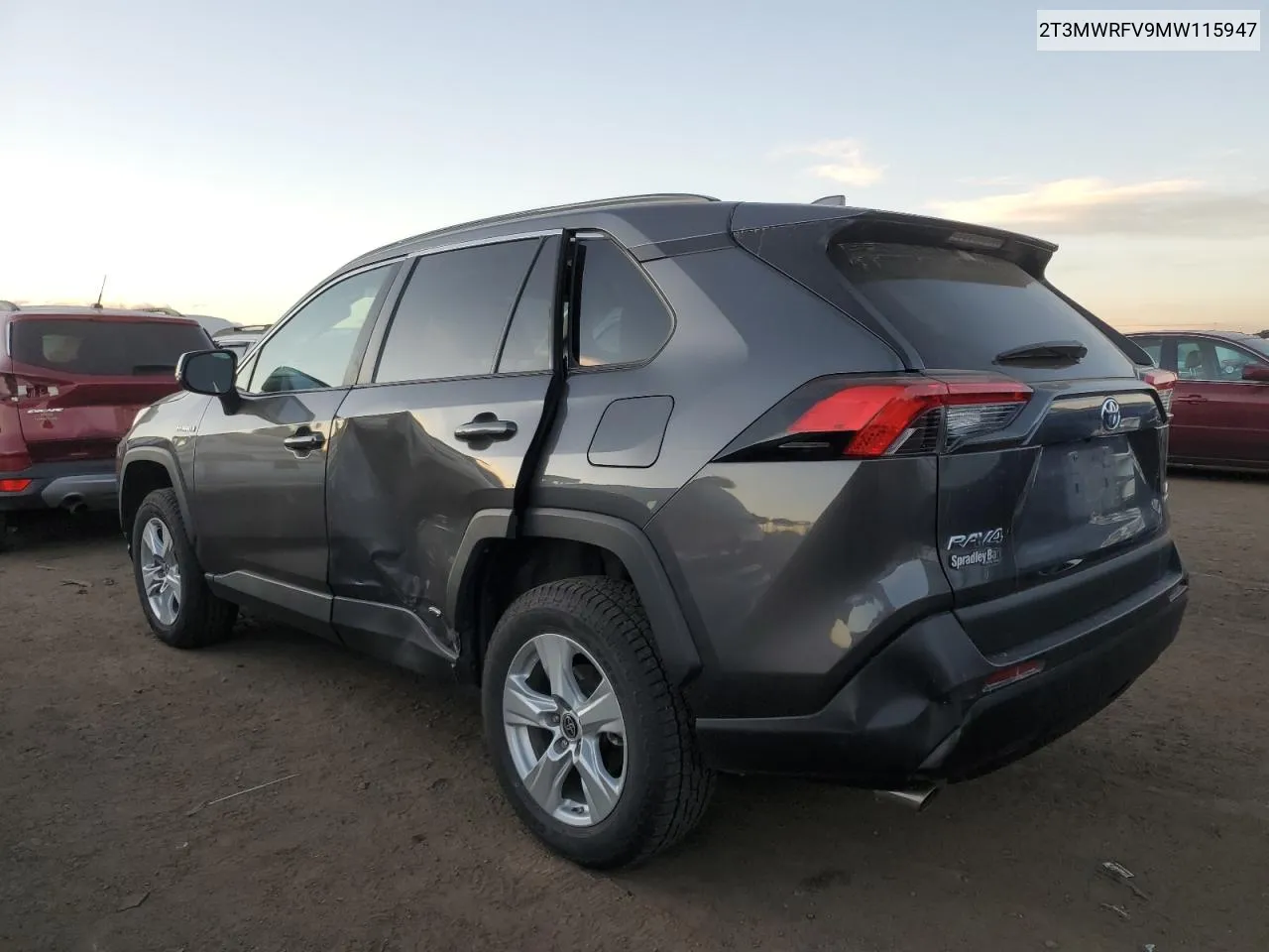 2021 Toyota Rav4 Le VIN: 2T3MWRFV9MW115947 Lot: 81097274