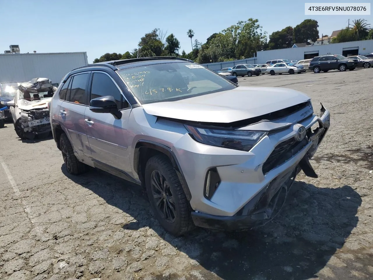 2022 Toyota Rav4 Xse VIN: 4T3E6RFV5NU078076 Lot: 62746344