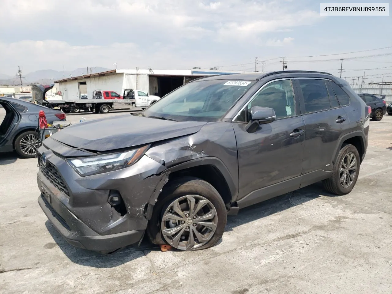 2022 Toyota Rav4 Xle Premium VIN: 4T3B6RFV8NU099555 Lot: 62757634