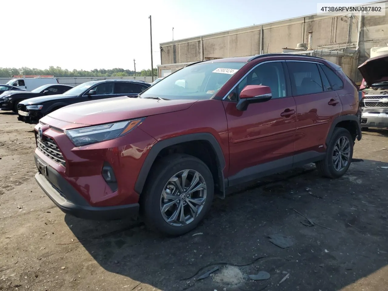 2022 Toyota Rav4 Xle Premium VIN: 4T3B6RFV5NU087802 Lot: 62982424