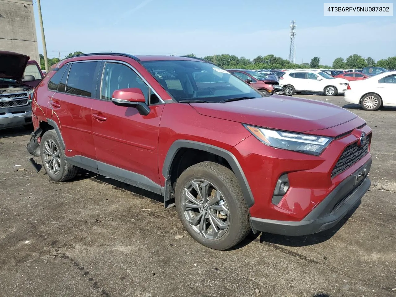 2022 Toyota Rav4 Xle Premium VIN: 4T3B6RFV5NU087802 Lot: 62982424