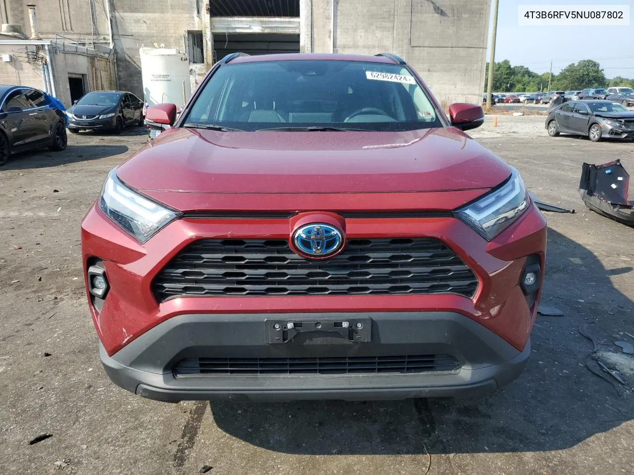 2022 Toyota Rav4 Xle Premium VIN: 4T3B6RFV5NU087802 Lot: 62982424