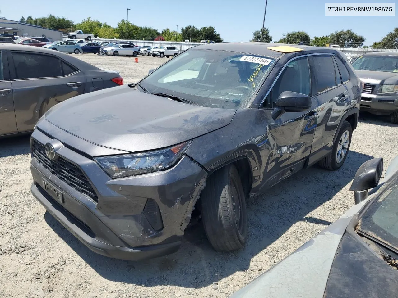 2022 Toyota Rav4 Le VIN: 2T3H1RFV8NW198675 Lot: 63022754