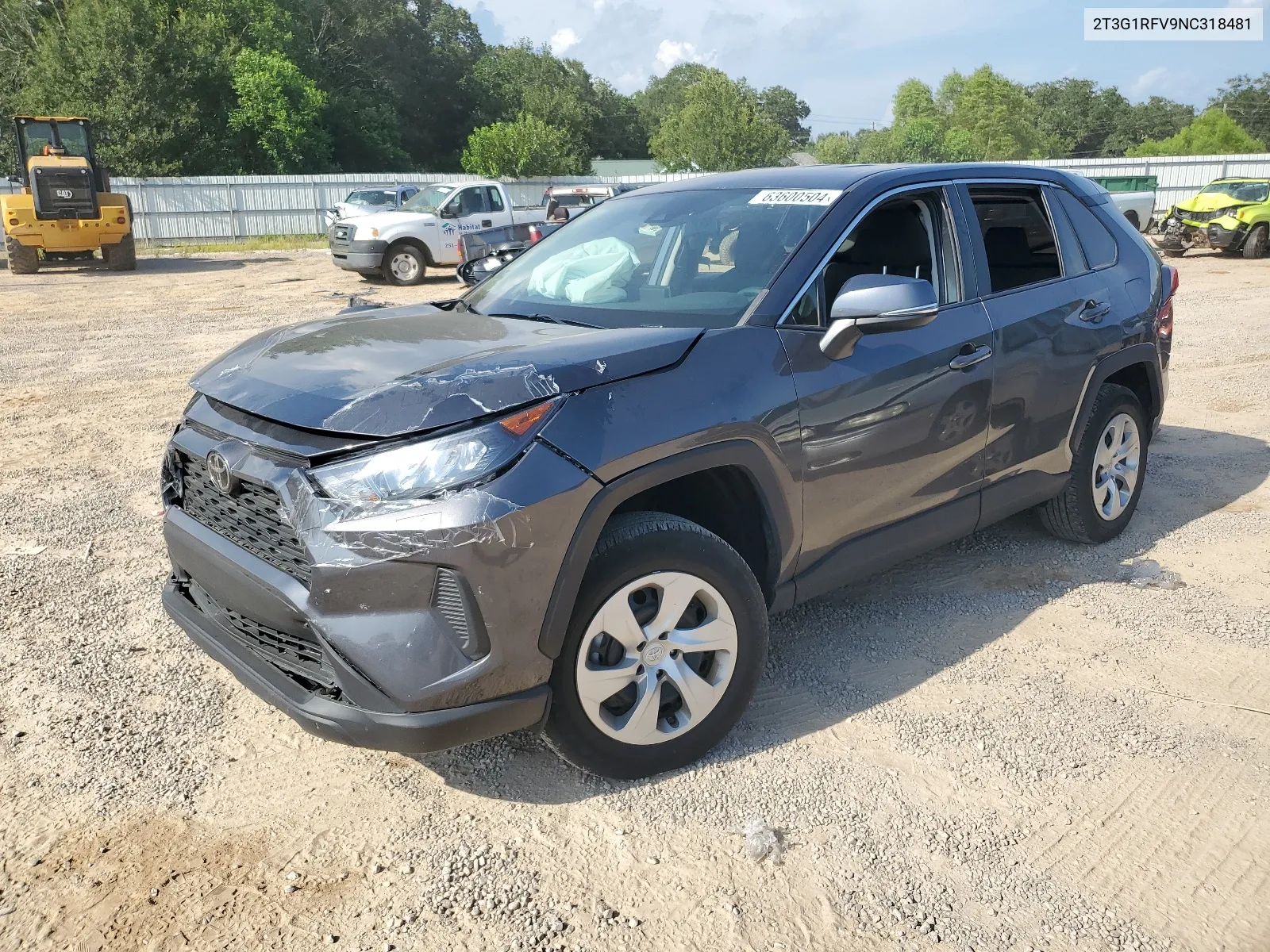 2022 Toyota Rav4 Le VIN: 2T3G1RFV9NC318481 Lot: 63600504