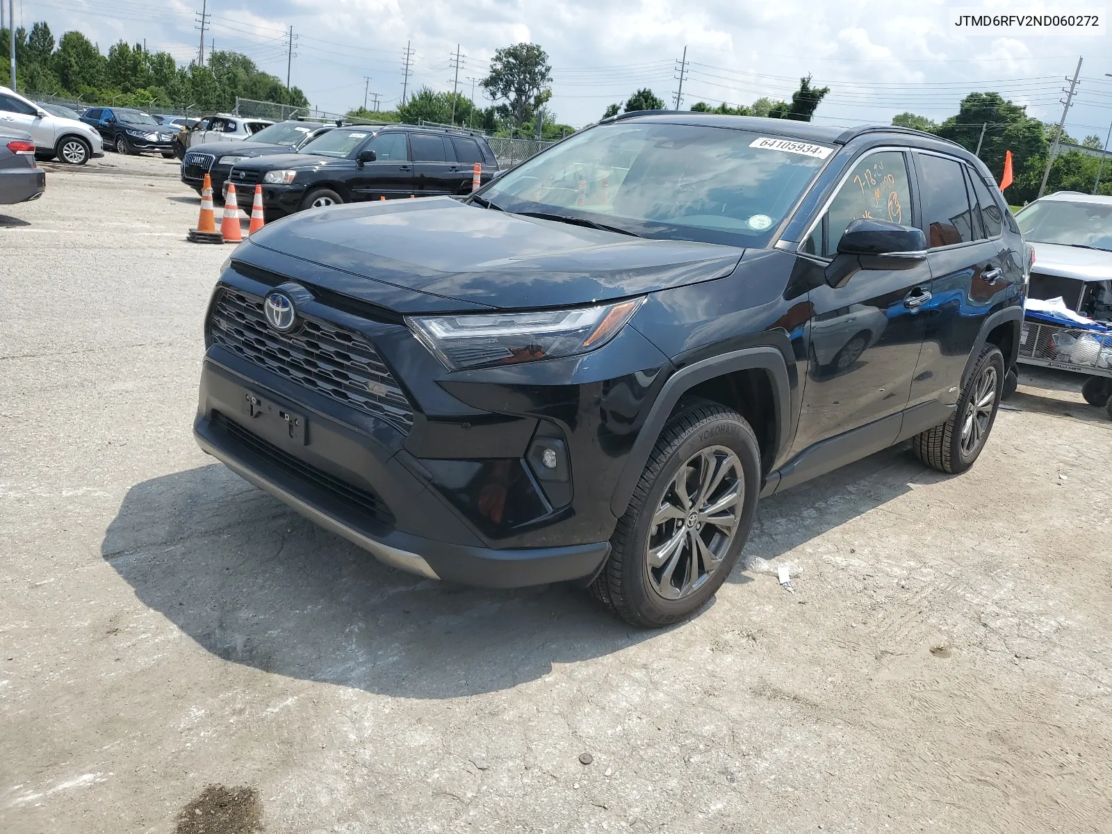 2022 Toyota Rav4 Limited VIN: JTMD6RFV2ND060272 Lot: 64105934