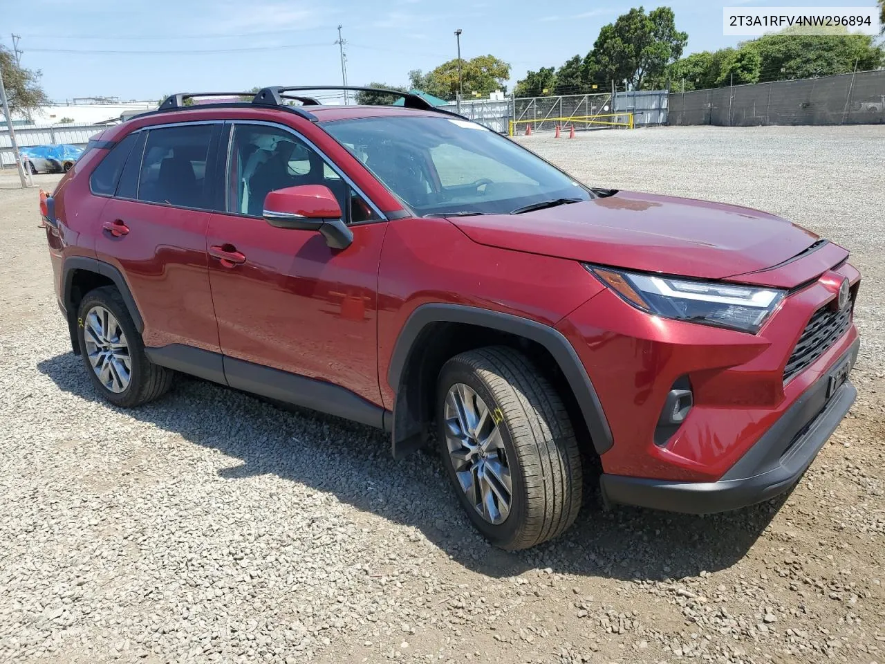 2022 Toyota Rav4 Xle Premium VIN: 2T3A1RFV4NW296894 Lot: 66352074