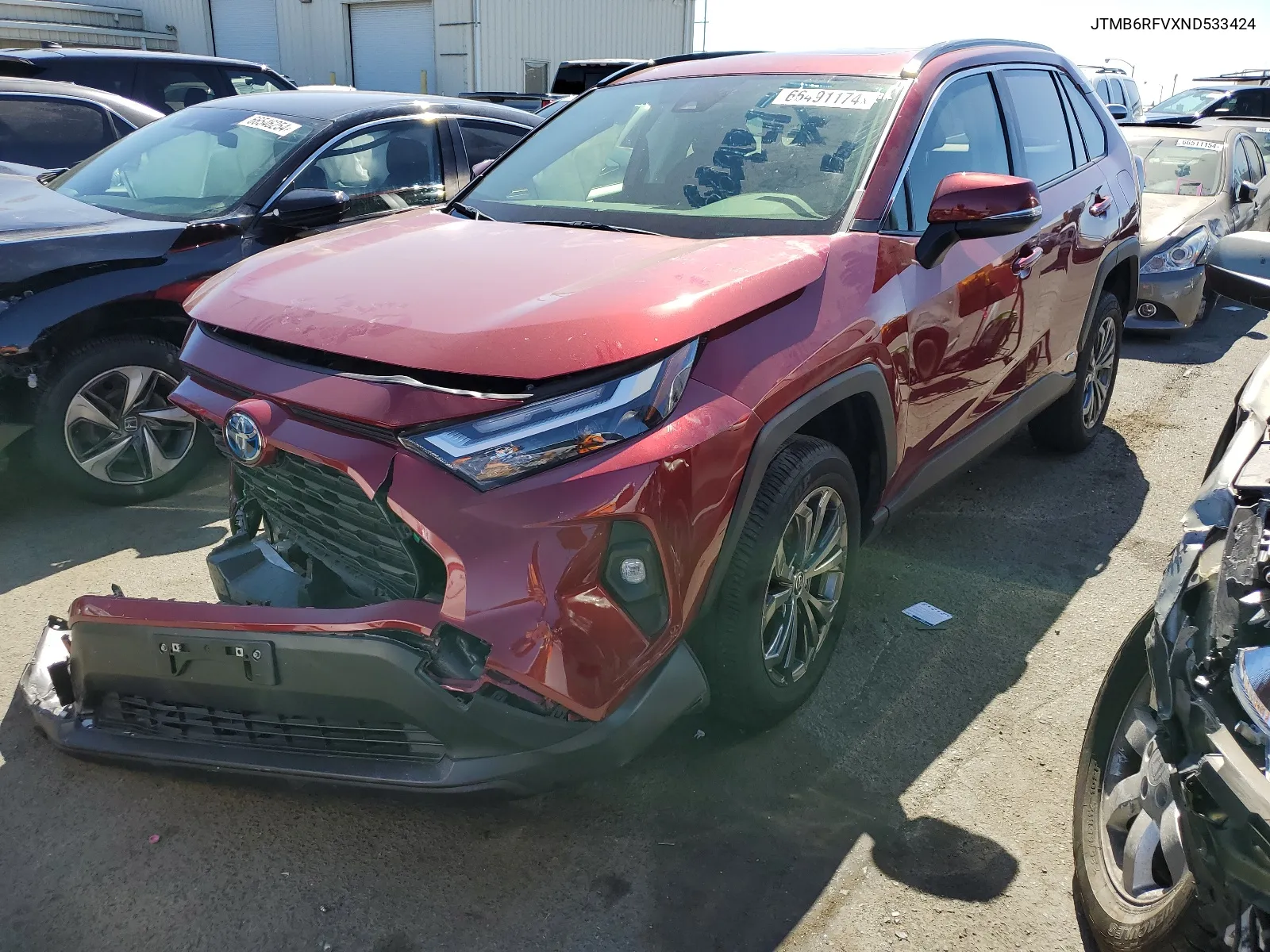 2022 Toyota Rav4 Xle Premium VIN: JTMB6RFVXND533424 Lot: 66491174