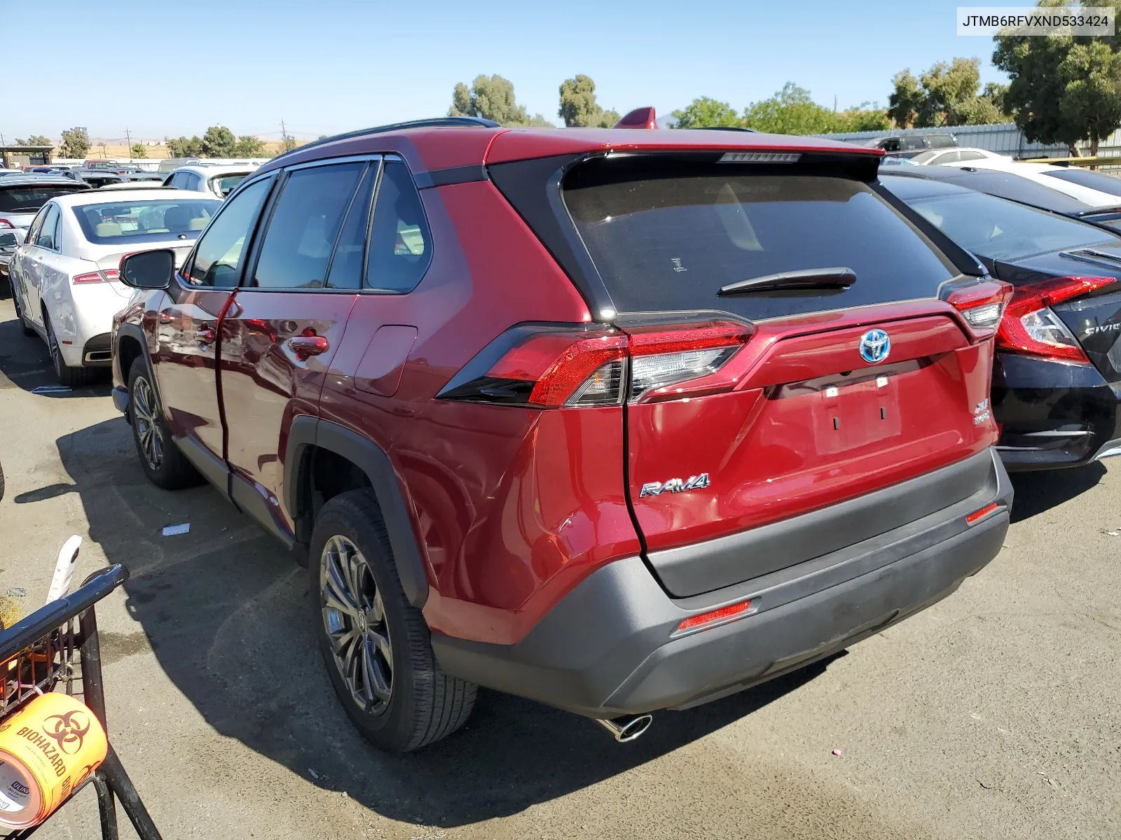 2022 Toyota Rav4 Xle Premium VIN: JTMB6RFVXND533424 Lot: 66491174