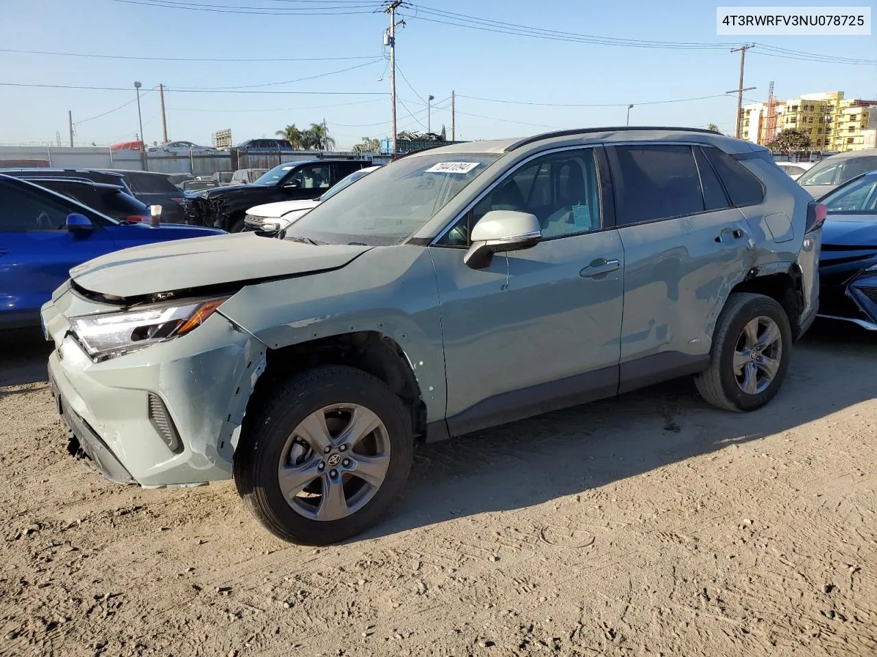 2022 Toyota Rav4 Xle VIN: 4T3RWRFV3NU078725 Lot: 70441094