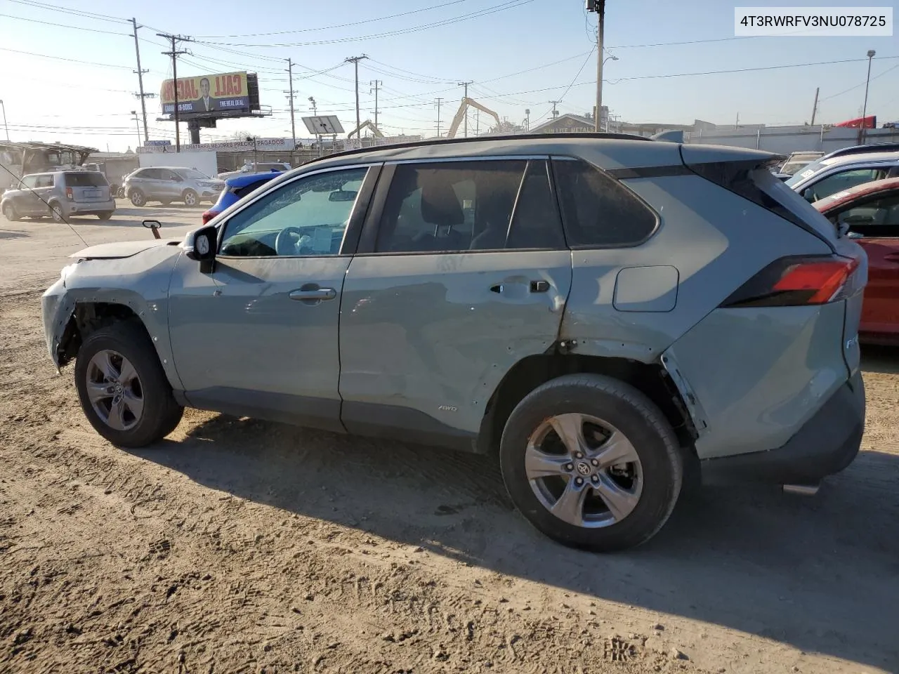 2022 Toyota Rav4 Xle VIN: 4T3RWRFV3NU078725 Lot: 70441094