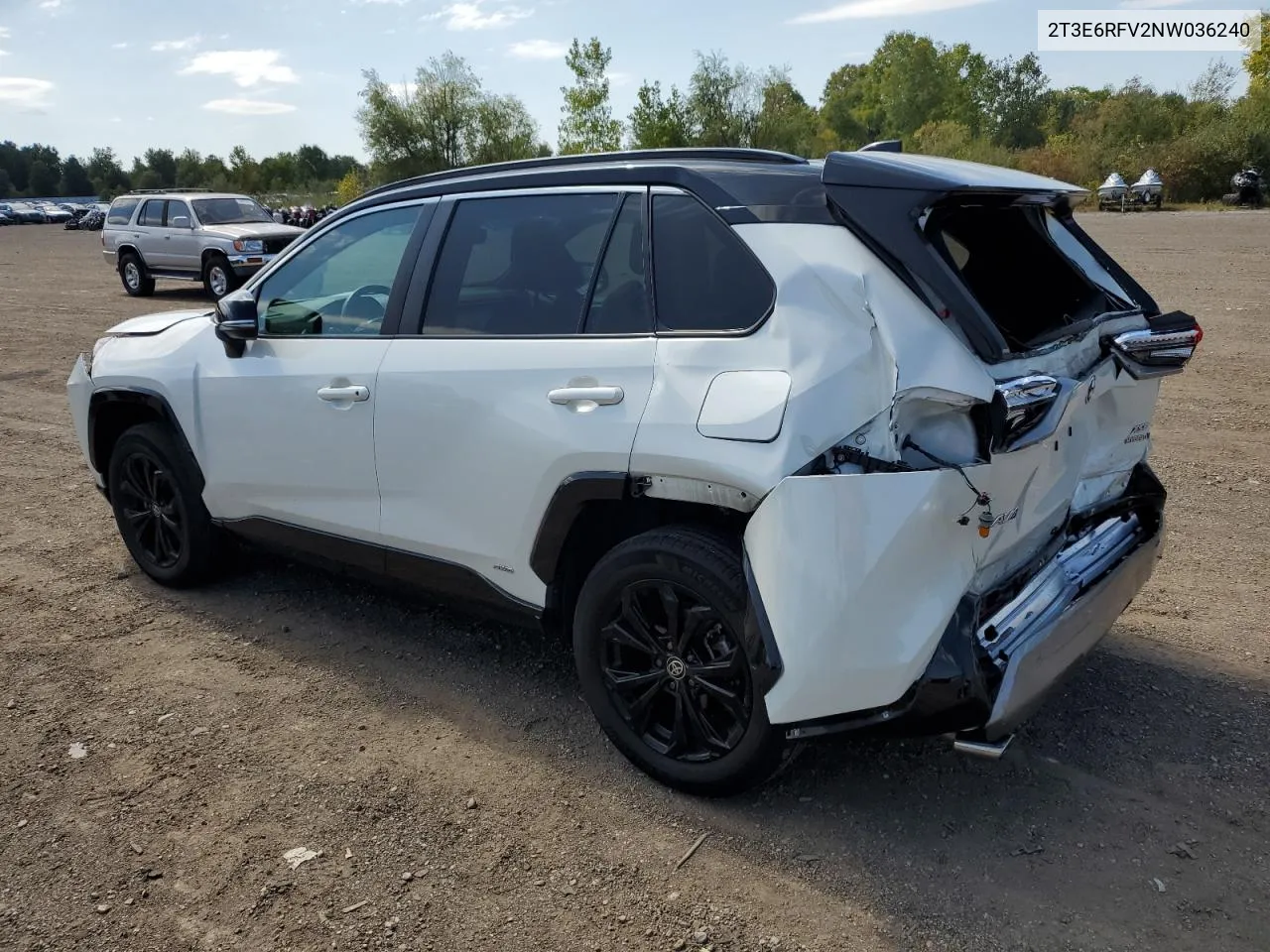 2022 Toyota Rav4 Xse VIN: 2T3E6RFV2NW036240 Lot: 70672934