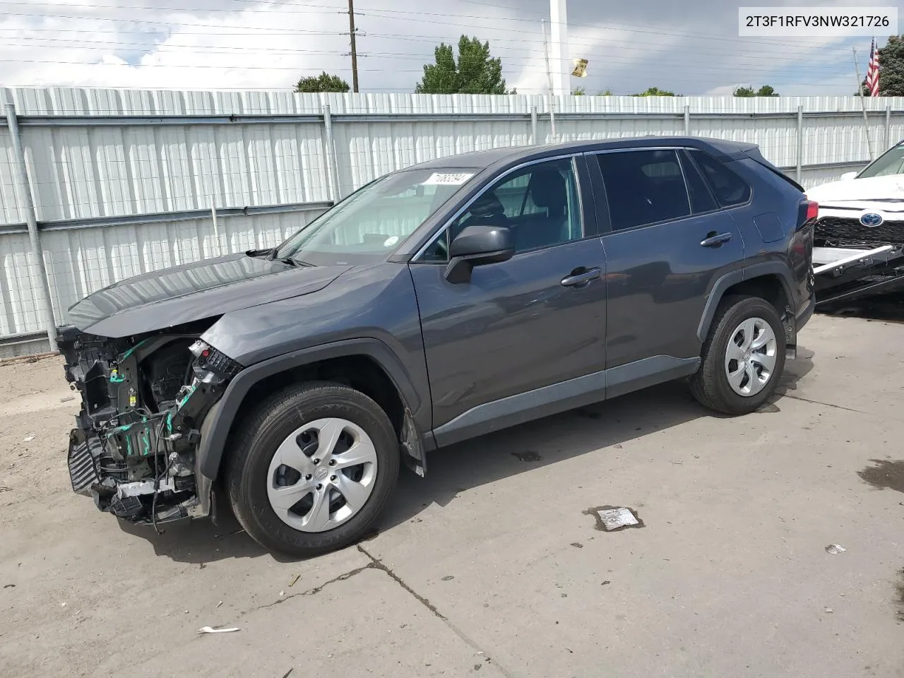 2022 Toyota Rav4 Le VIN: 2T3F1RFV3NW321726 Lot: 71083294