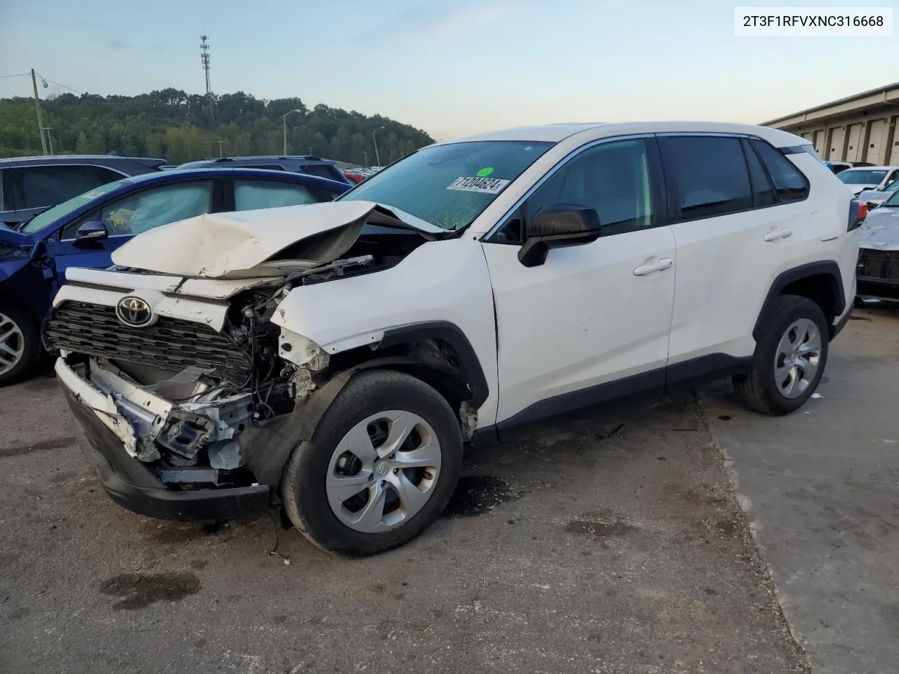 2T3F1RFVXNC316668 2022 Toyota Rav4 Le