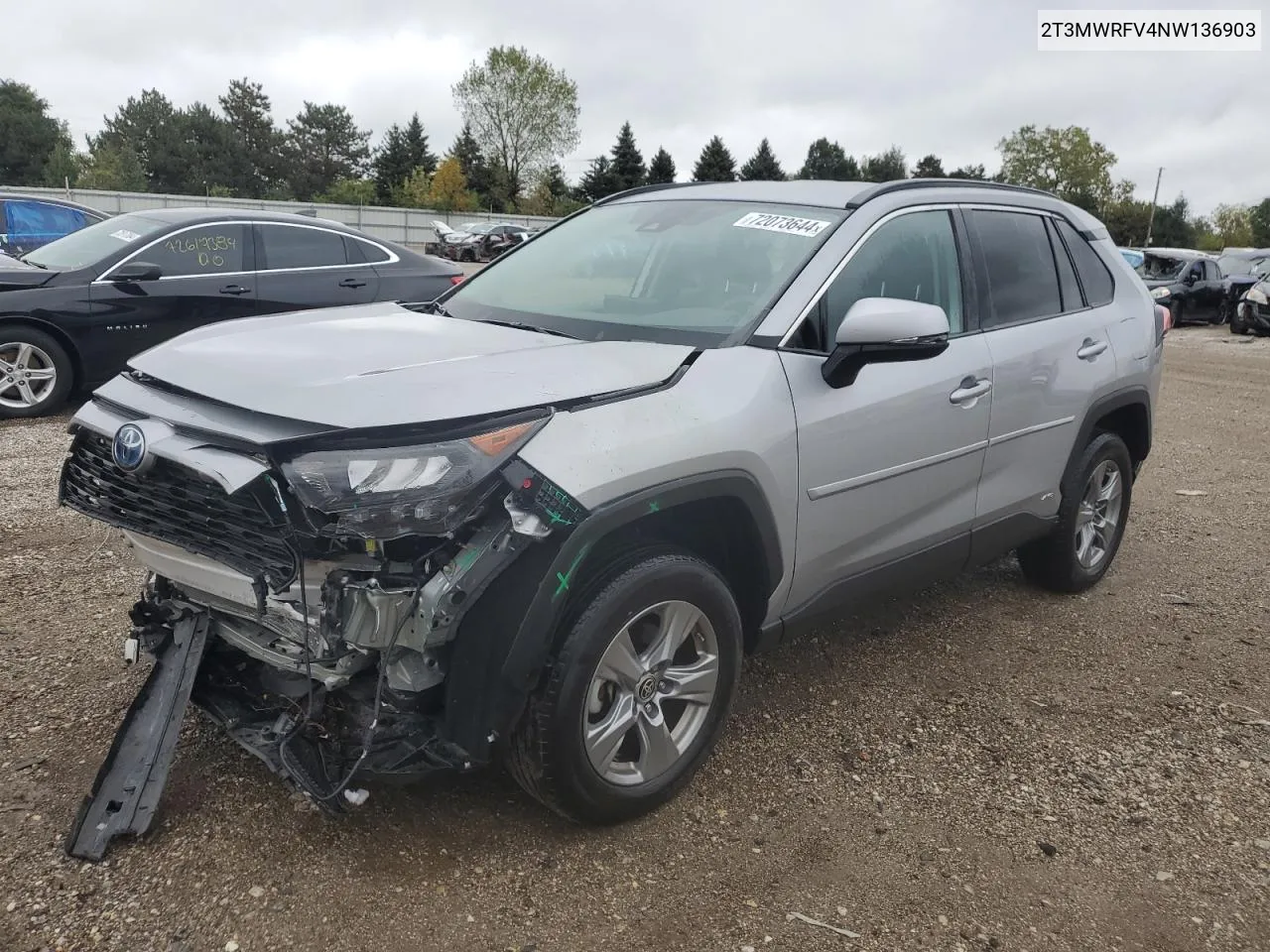 2022 Toyota Rav4 Le VIN: 2T3MWRFV4NW136903 Lot: 72073644