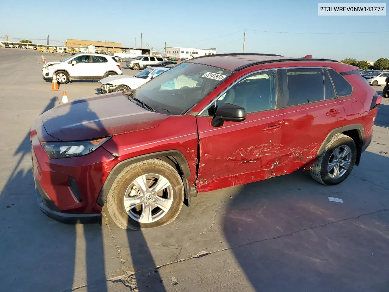 2T3LWRFV0NW143777 2022 Toyota Rav4 Le