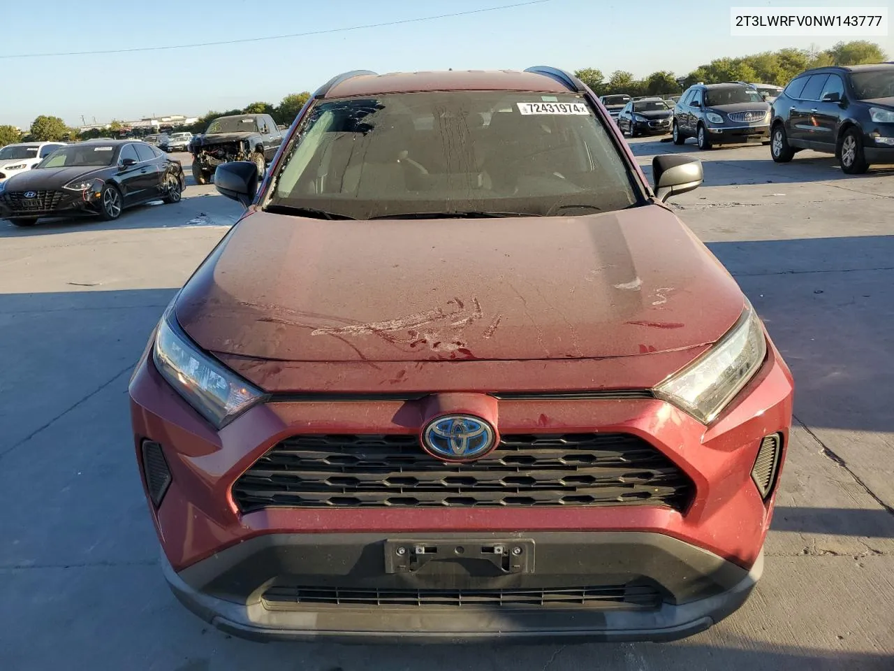 2022 Toyota Rav4 Le VIN: 2T3LWRFV0NW143777 Lot: 72431974