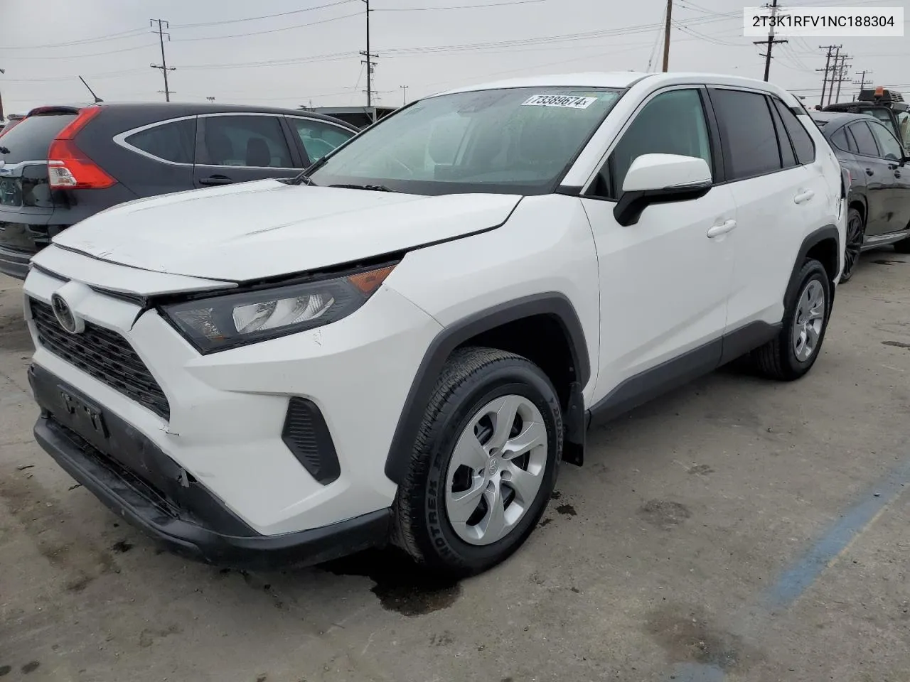 2022 Toyota Rav4 Le VIN: 2T3K1RFV1NC188304 Lot: 73389674