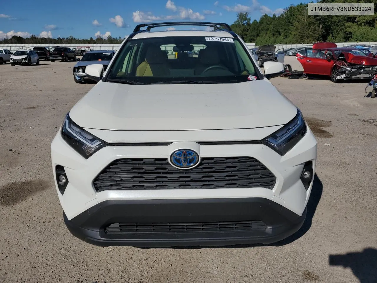 2022 Toyota Rav4 Xle Premium VIN: JTMB6RFV8ND533924 Lot: 73757944