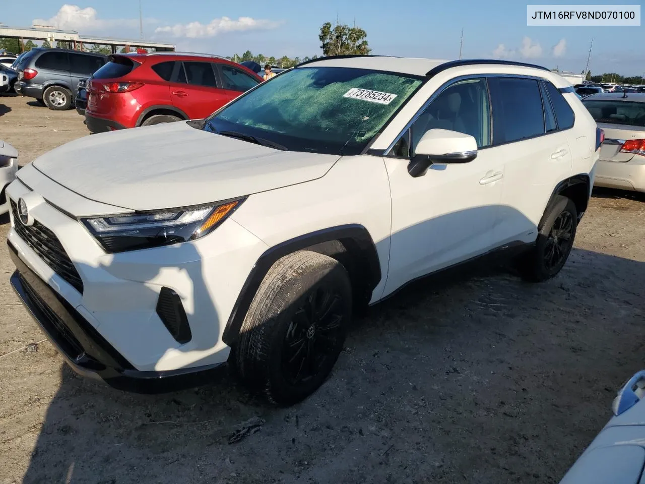 2022 Toyota Rav4 Se VIN: JTM16RFV8ND070100 Lot: 73785234