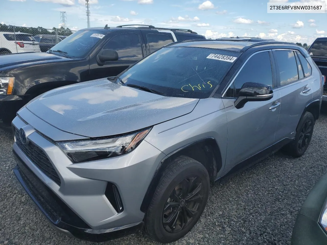 2022 Toyota Rav4 Xse VIN: 2T3E6RFV8NW031687 Lot: 74428394