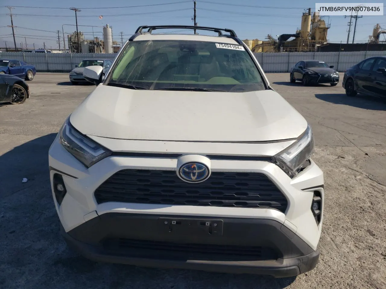 2022 Toyota Rav4 Xle Premium VIN: JTMB6RFV9ND078436 Lot: 75494104