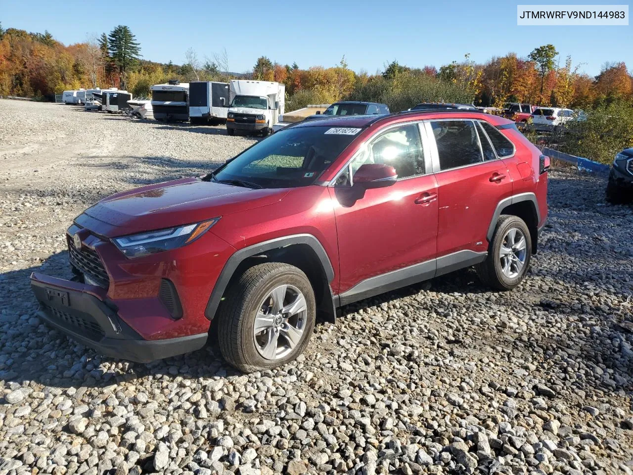 2022 Toyota Rav4 Xle VIN: JTMRWRFV9ND144983 Lot: 75816214