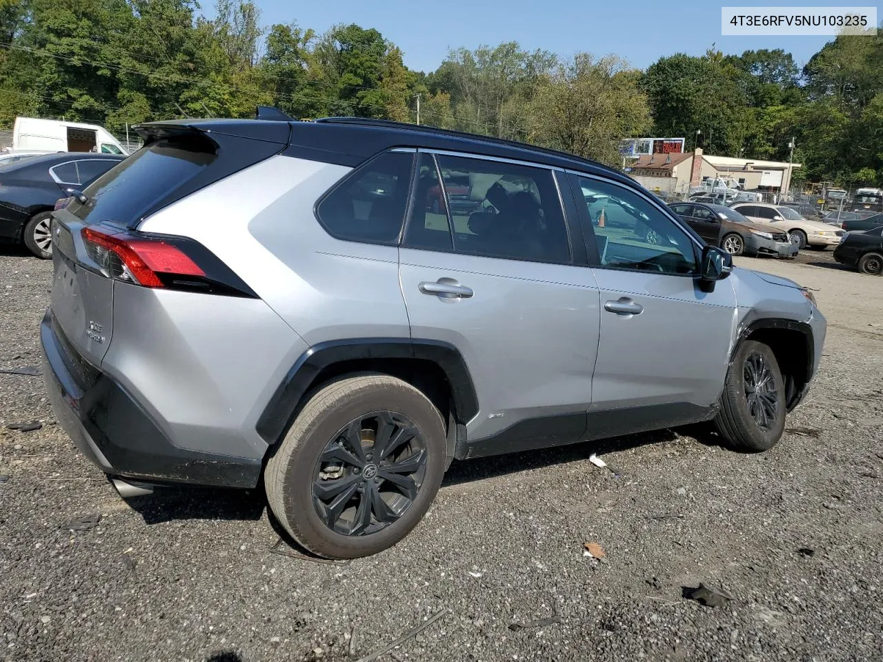 2022 Toyota Rav4 Xse VIN: 4T3E6RFV5NU103235 Lot: 75835954