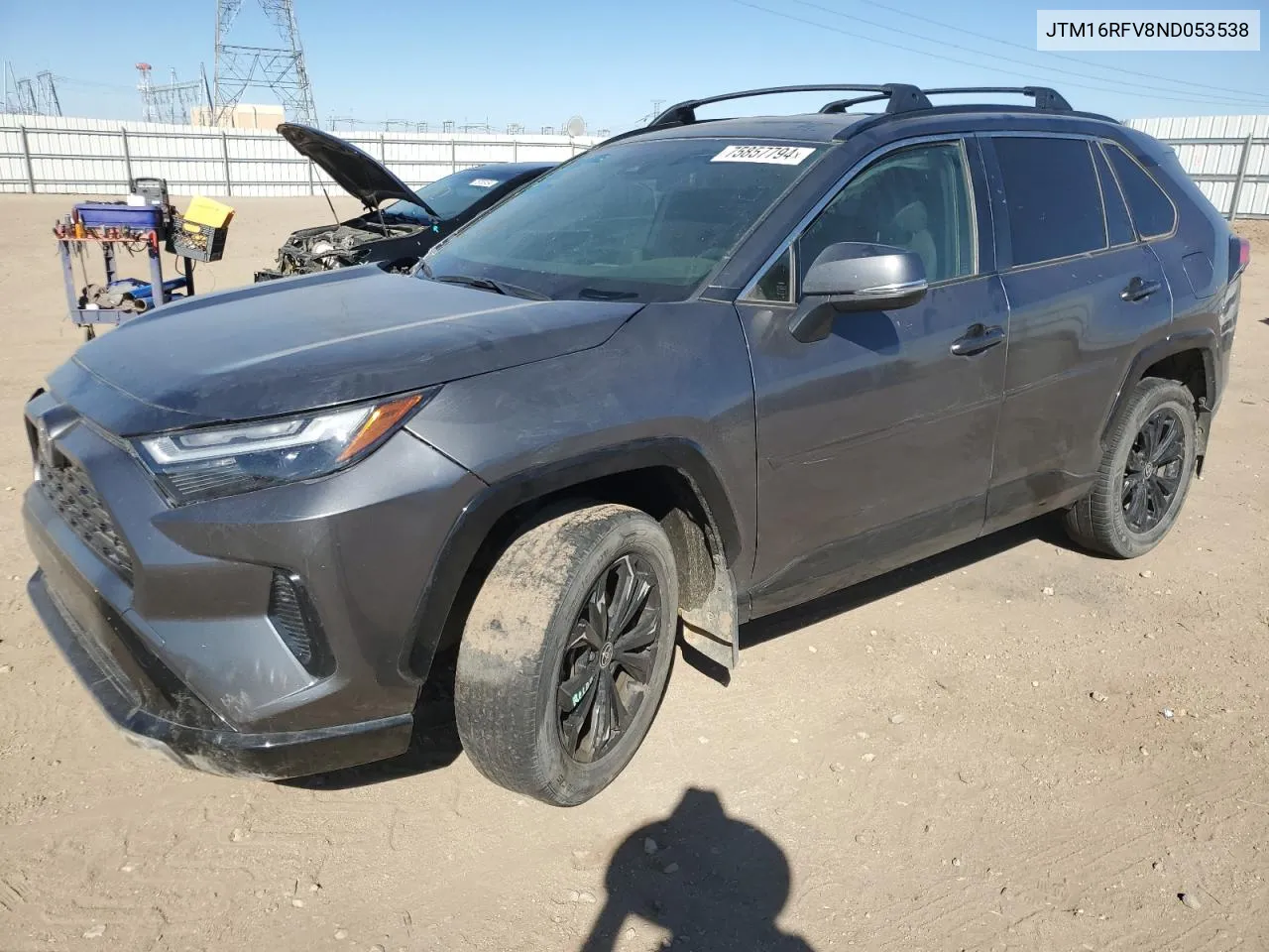 2022 Toyota Rav4 Se VIN: JTM16RFV8ND053538 Lot: 75857794