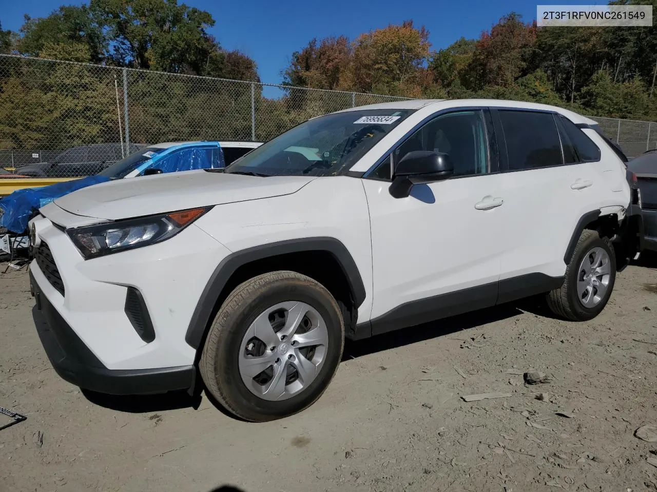 2022 Toyota Rav4 Le VIN: 2T3F1RFV0NC261549 Lot: 76995834