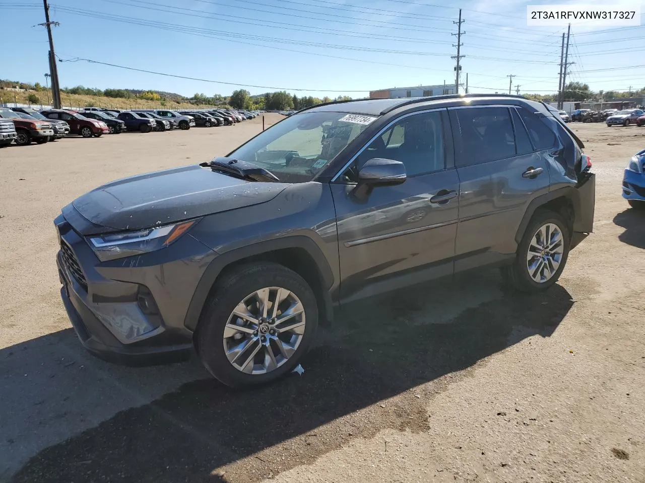 2022 Toyota Rav4 Xle Premium VIN: 2T3A1RFVXNW317327 Lot: 76997734