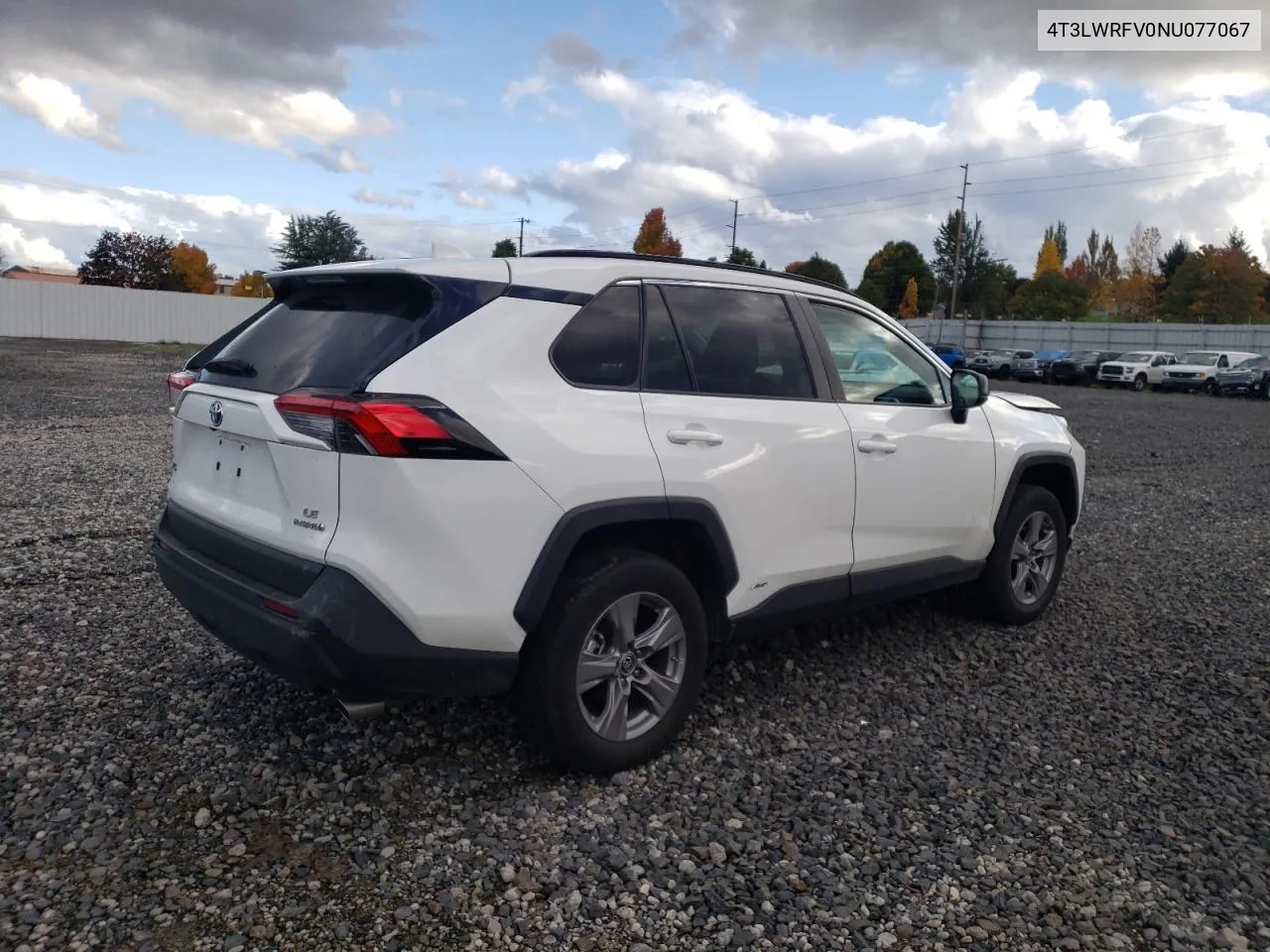 2022 Toyota Rav4 Le VIN: 4T3LWRFV0NU077067 Lot: 77044434