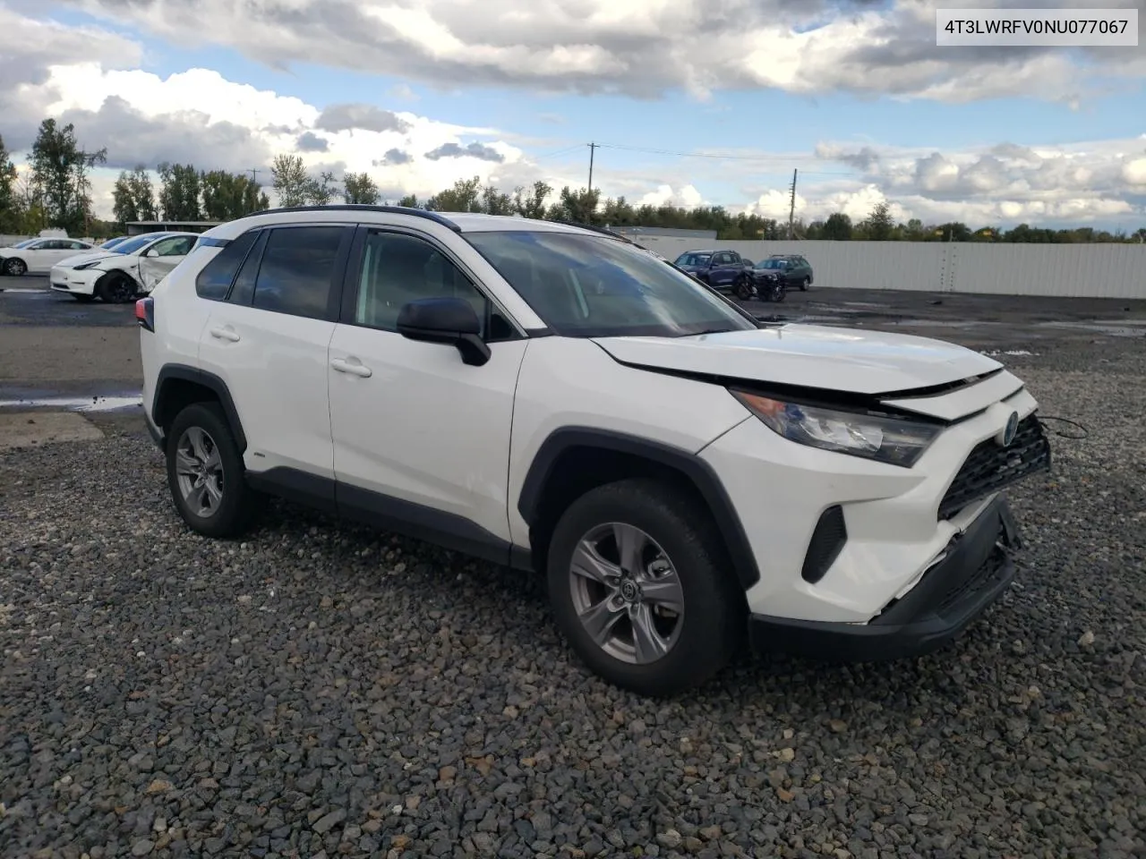 2022 Toyota Rav4 Le VIN: 4T3LWRFV0NU077067 Lot: 77044434