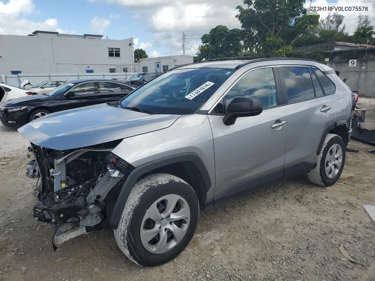 2020 Toyota Rav4 Le VIN: 2T3H1RFV0LC075578 Lot: 77331014