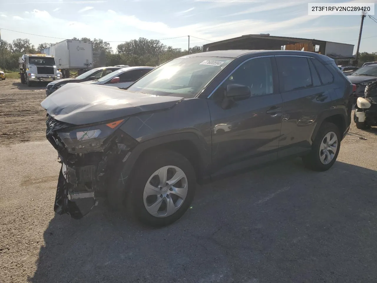 2022 Toyota Rav4 Le VIN: 2T3F1RFV2NC289420 Lot: 77600594