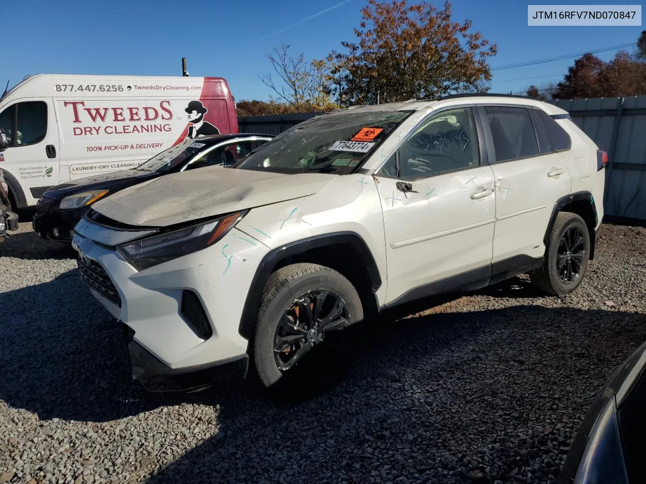 2022 Toyota Rav4 Se VIN: JTM16RFV7ND070847 Lot: 77643774