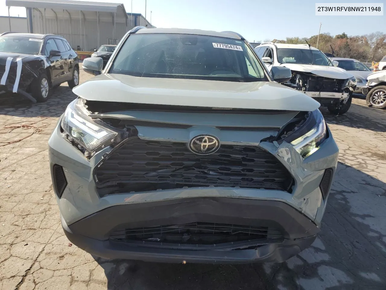 2022 Toyota Rav4 Xle VIN: 2T3W1RFV8NW211948 Lot: 77795474