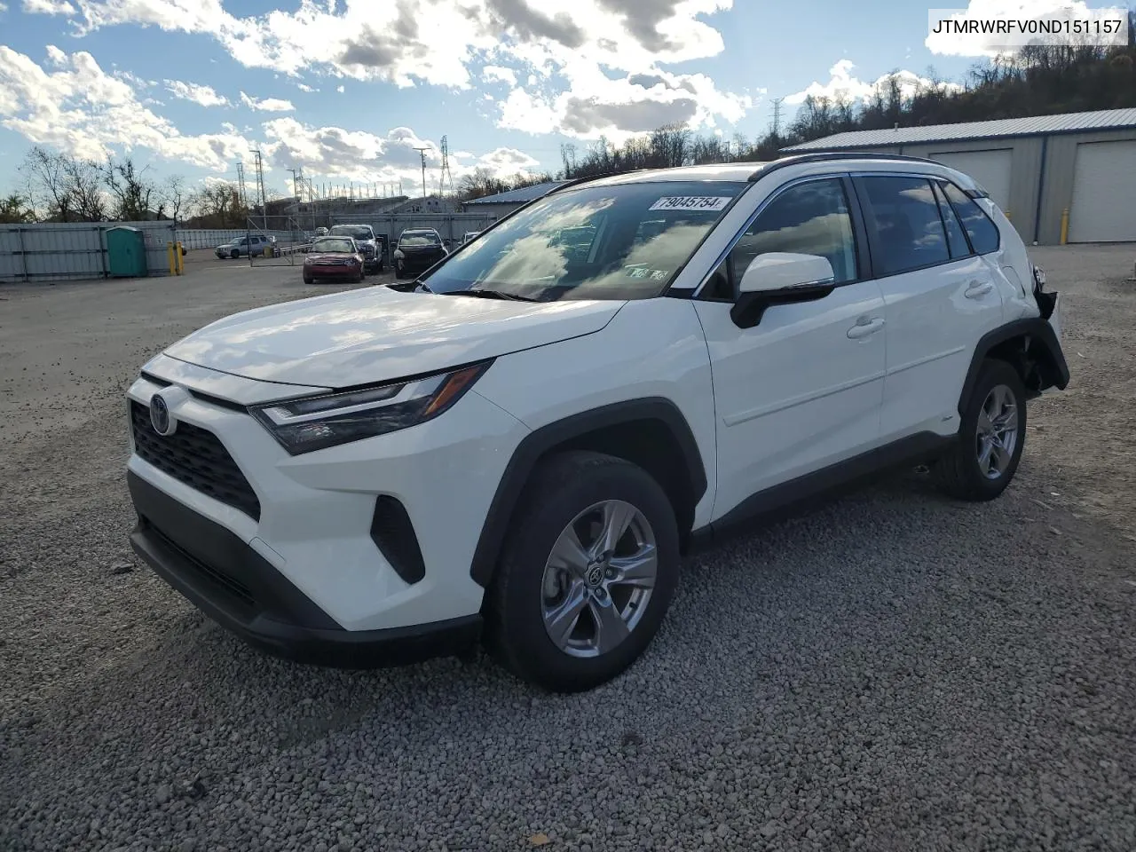 2022 Toyota Rav4 Xle VIN: JTMRWRFV0ND151157 Lot: 79045754