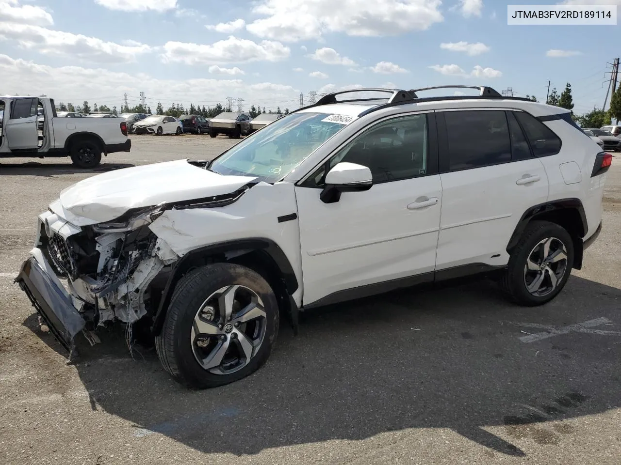 2024 Toyota Rav4 Prime Se VIN: JTMAB3FV2RD189114 Lot: 72006454