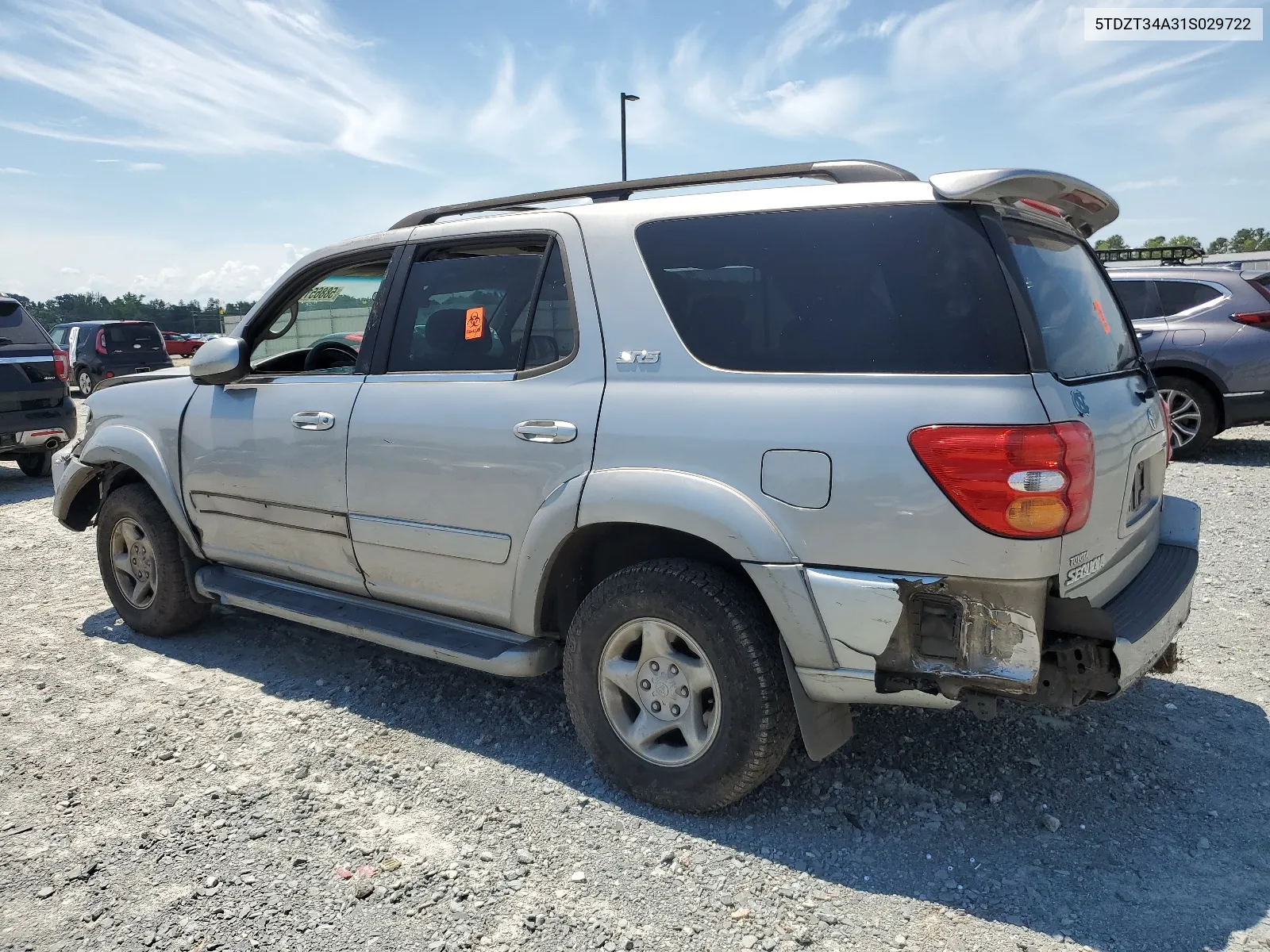 2001 Toyota Sequoia Sr5 VIN: 5TDZT34A31S029722 Lot: 58865174