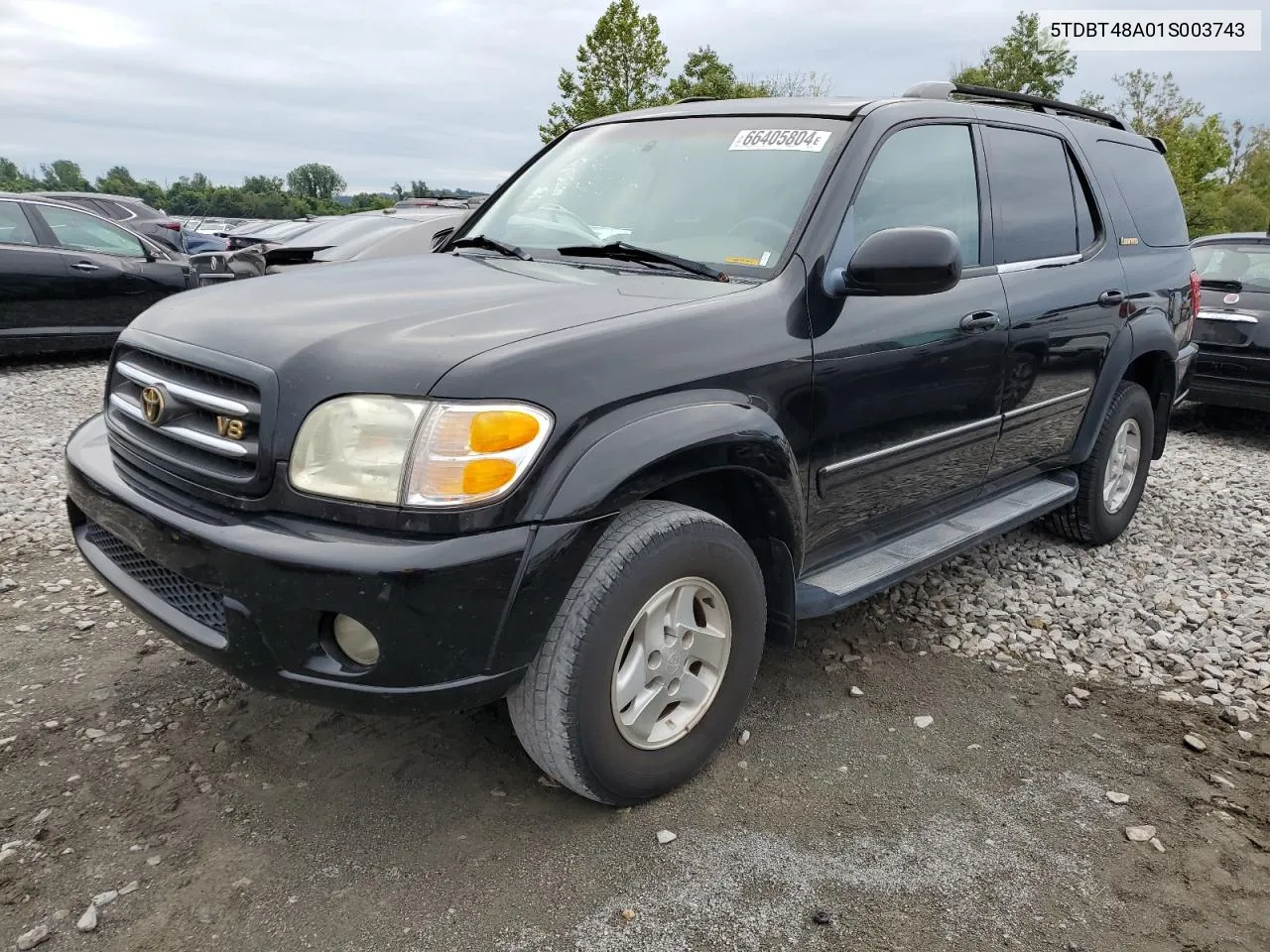 2001 Toyota Sequoia Limited VIN: 5TDBT48A01S003743 Lot: 66405804